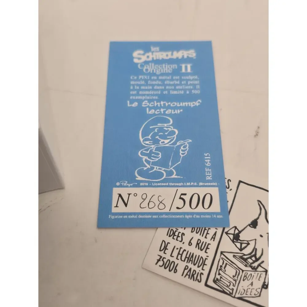 Pixi Mini, ReaderSmurf Reading Book in Box with numbered COA from France